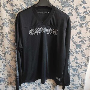 Chrome Hearts Warm Up Black Mesh Long Sleeve Jersey